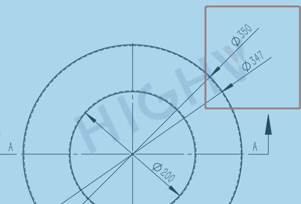 hv bushing-corona clypei exterioris diametro design