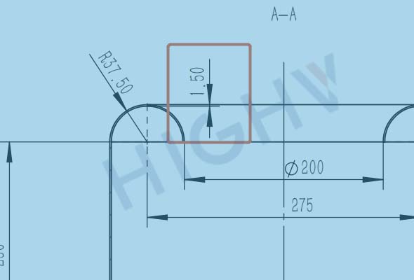 hv bushing-corona clypei murum crassitudine design